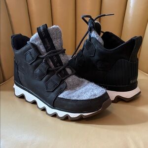 Sorel Black and Gray Women's Athletic Boots
